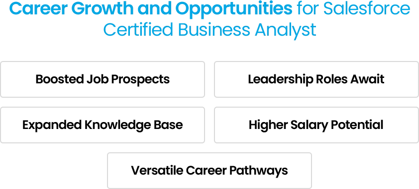 Career growth for Salesforce business analysts: job prospects, leadership roles, and salary potential.